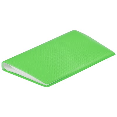 JAM PAPER Business Card Book, 72-Card Capacity, Green (SNC72GR)