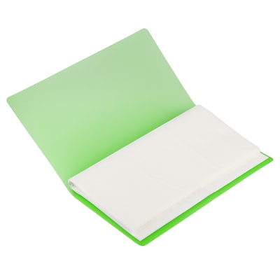 JAM PAPER Business Card Book, 72-Card Capacity, Green (SNC72GR)