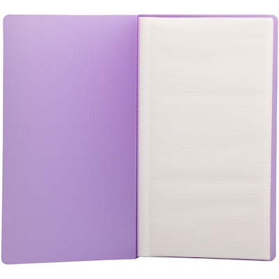 JAM PAPER Business Card Book, 72-Card Capacity, Purple (SNC72PU)