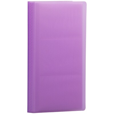 JAM PAPER Business Card Book, 72-Card Capacity, Purple (SNC72PU)