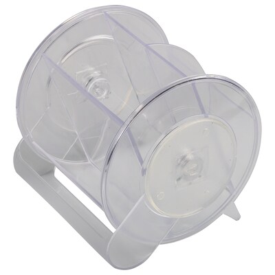 JAM Paper 4 Compartment Plastic Round Desk Organizer Supply Set, Clear (SO101CL)