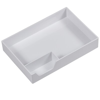 JAM Paper Organizer Set Stackable Front Loading Letter Tray, Letter Size, White Plastic (344SWH)