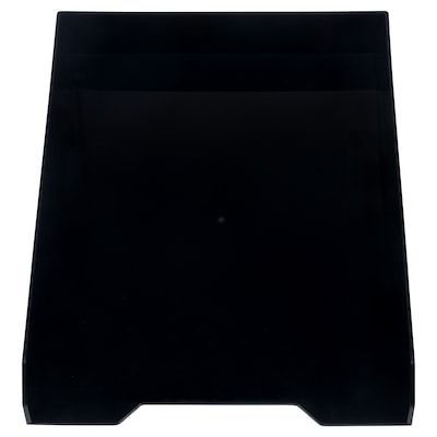 JAM Paper Stackable Front Loading Letter Tray, Letter Size, Black Plastic, 2/Pack (344BLA)