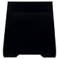 JAM Paper Stackable Front Loading Letter Tray, Letter Size, Black Plastic, (344BL)