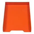 JAM Paper Stackable Front Loading Letter Tray, Letter Size, Orange Plastic, 2/Pack (344ORA)