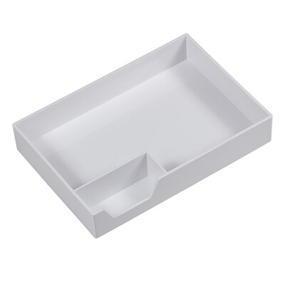 JAM Paper Deluxe Set Stackable Front Loading Letter Tray, Letter Size, White Plastic (344PWH)