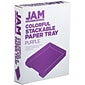 AM Paper Stackable Front Loading Letter Tray, Letter Size, Purple Plastic (344PU)