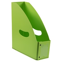 JAM PAPER Plastic Magazine File Holder, Lime Green (405339019)