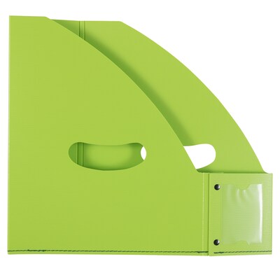 JAM PAPER Plastic Magazine File Holder, Lime Green (405339019)