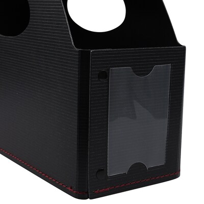 JAM PAPER Magazine File Holder, Letter Size, Black Plastic (405339020)