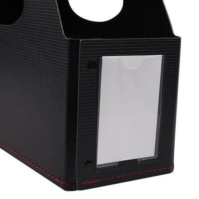 JAM PAPER Magazine File Holder, Letter Size, Black Plastic (405339020)