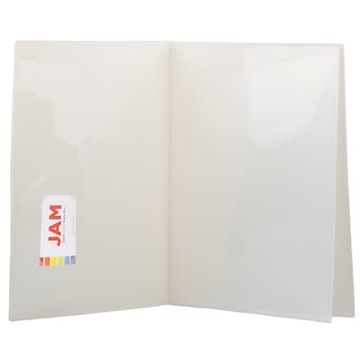 JAM PAPER Heavy Duty Multi High 6 Pocket Folders, Ivory, 24/Pack (SF333IVB)