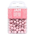 JAM PAPER Round Head Push Pins, Baby Pink Pastel, 100/Pack (346RTBAPI)