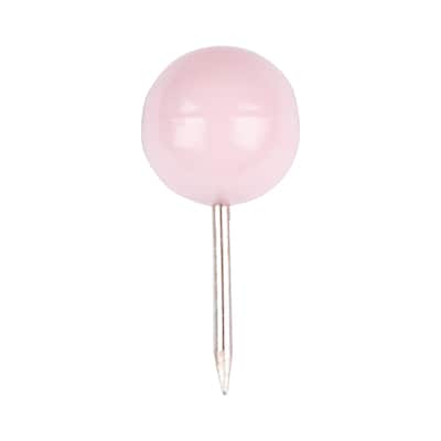 JAM PAPER Round Head Push Pins, Baby Pink Pastel, 100/Pack (346RTBAPI)