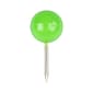 JAM PAPER Round Head Push Pins, Lime Green, 100/Pack (346RTLIGR)