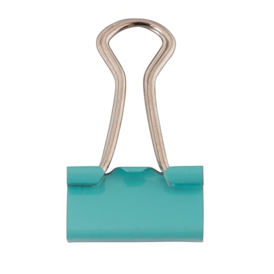 JAM PAPER  Small Binder Clips, 3/4, Teal, 25/Pack (334BCTE)