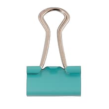 JAM PAPER  Small Binder Clips, 3/4, Teal, 25/Pack (334BCTE)