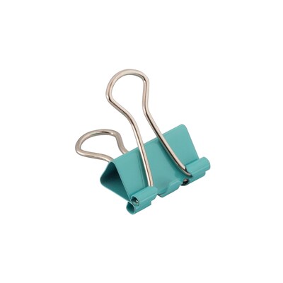 JAM PAPER  Small Binder Clips, 3/4", Teal, 25/Pack (334BCTE)