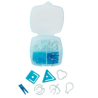 JAM PAPER Medium Assorted Specialty Clips, Blue, 24/Pack (MP199MCBU