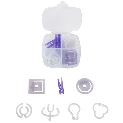 JAM PAPER Small Assorted Specialty Clips, Purple, 16/Pack (MP199SCPU)