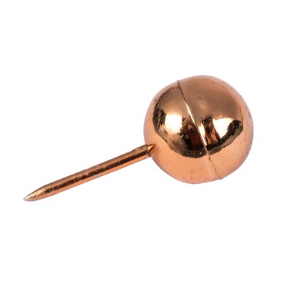 JAM PAPER Round Head Push Pins, Rose Gold, 100/Pack (346RTRSGO)