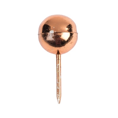 JAM PAPER Round Head Push Pins, Rose Gold, 100/Pack (346RTRSGO)