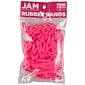 JAM Paper Multi-Purpose #64 Rubber Bands, 3.5" x .25", Latex Free, Pink, 100/Pack (33364RBPI)