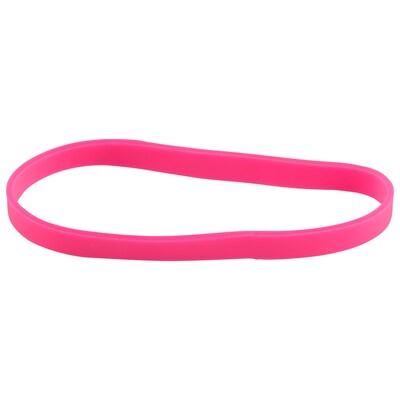 JAM Paper Multi-Purpose #64 Rubber Bands, 3.5 x .25, Non-Latex, Pink, 100/Pack (33364RBPI)