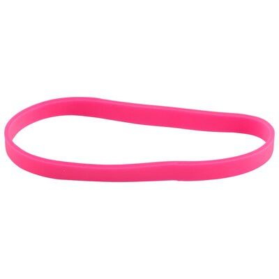 JAM Paper Multi-Purpose #64 Rubber Bands, 3.5" x .25", Latex Free, Pink, 100/Pack (33364RBPI)