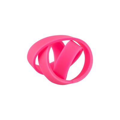 JAM Paper Multi-Purpose #64 Rubber Bands, 3.5" x .25", Non-Latex, Pink, 100/Pack (33364RBPI)