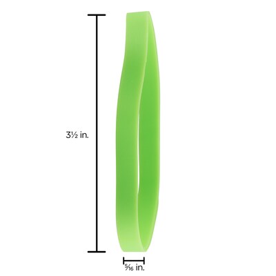 JAM PAPER Durable Multi-Purpose Rubber Bands, Size 64, Green, 100/Pack (33364RBGRZ)