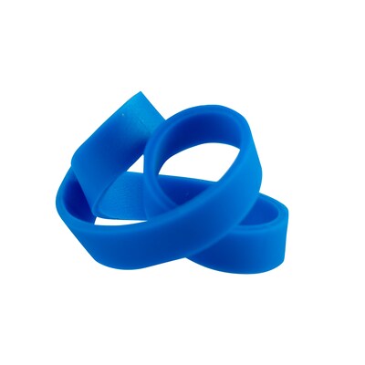 JAM Paper Multi-Purpose #64 Rubber Bands, 3.5" x .25", Non-Latex, Blue, 100/Pack (33364RBBU)