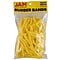JAM Paper Multi-Purpose #64 Rubber Bands, 3.5 x .25, Latex Free, Yellow, 100/Pack (33364RBYE)