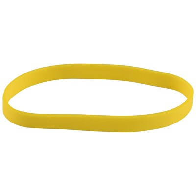 JAM Paper Multi-Purpose #64 Rubber Bands, 3.5 x .25, Non-Latex, Yellow, 100/Pack (33364RBYE)