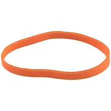 JAM Paper Multi-Purpose #64 Rubber Bands, 3.5 x .25, Latex Free, Orange, 100/Pack (33364RBOR)