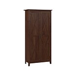 Bush Furniture Key West 65.98 Tall Storage Cabinet with Doors and 5 Shelves, Bing Cherry (KWS266BC-