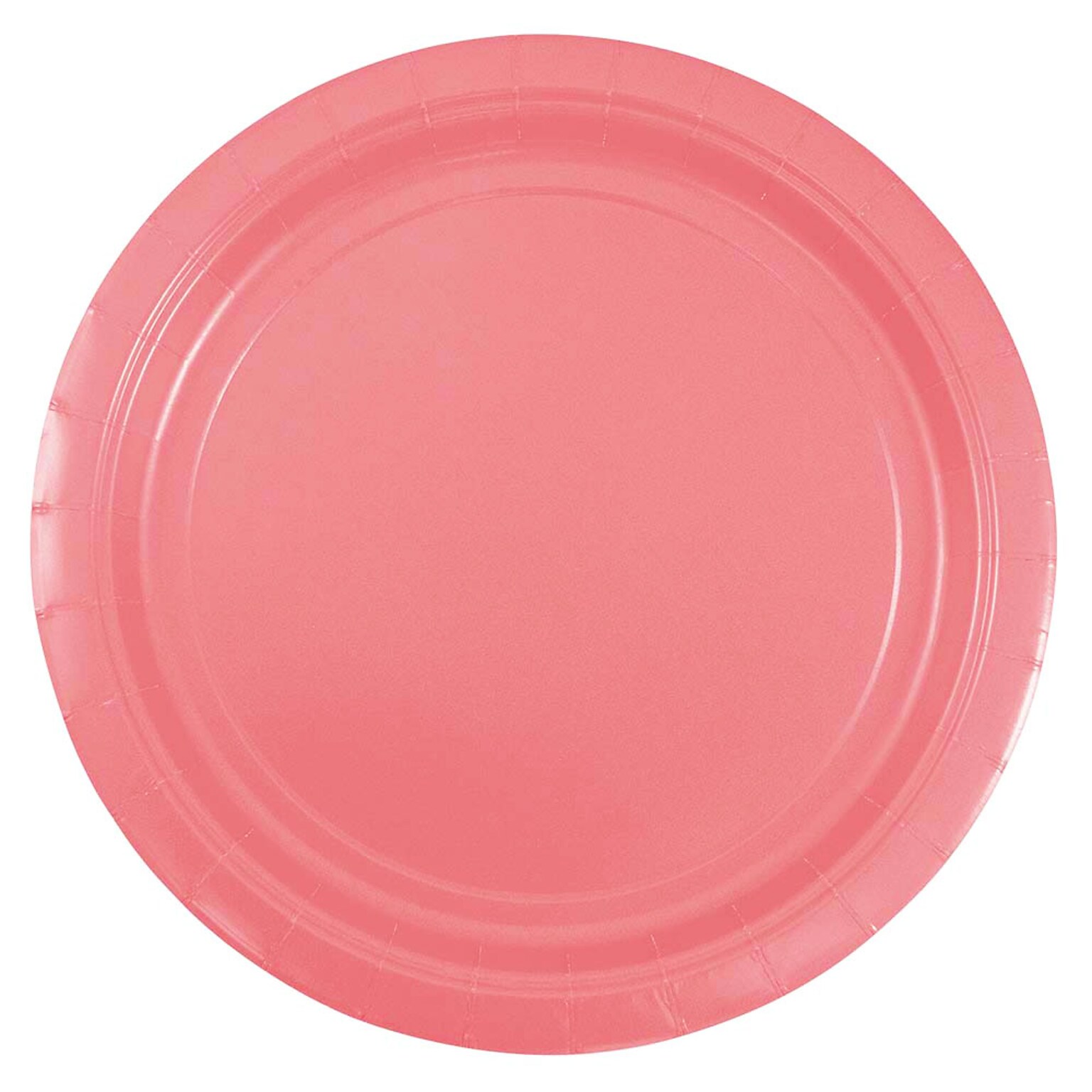 JAM PAPER Round Paper Party Plates, Medium, 9 Inch, Pink, 50/pack