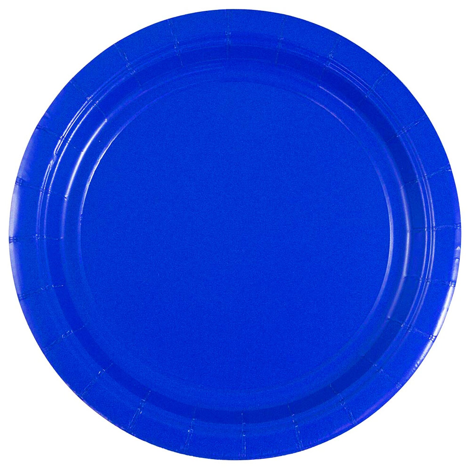 JAM PAPER Round Paper Party Plates, Small, 7 Inch, Royal Blue, 50/pack