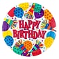 JAM PAPER Birthday Party Paper Plates, Large, 9", Colorful Celebration Design, 8 Plates/Pack