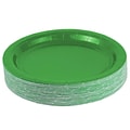 JAM PAPER Round Paper Party Plates, Small, 7 Inch, Green, 50/pack