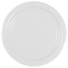JAM PAPER Round Paper Party Plates, Small, 7 Inch, White, 50/pack