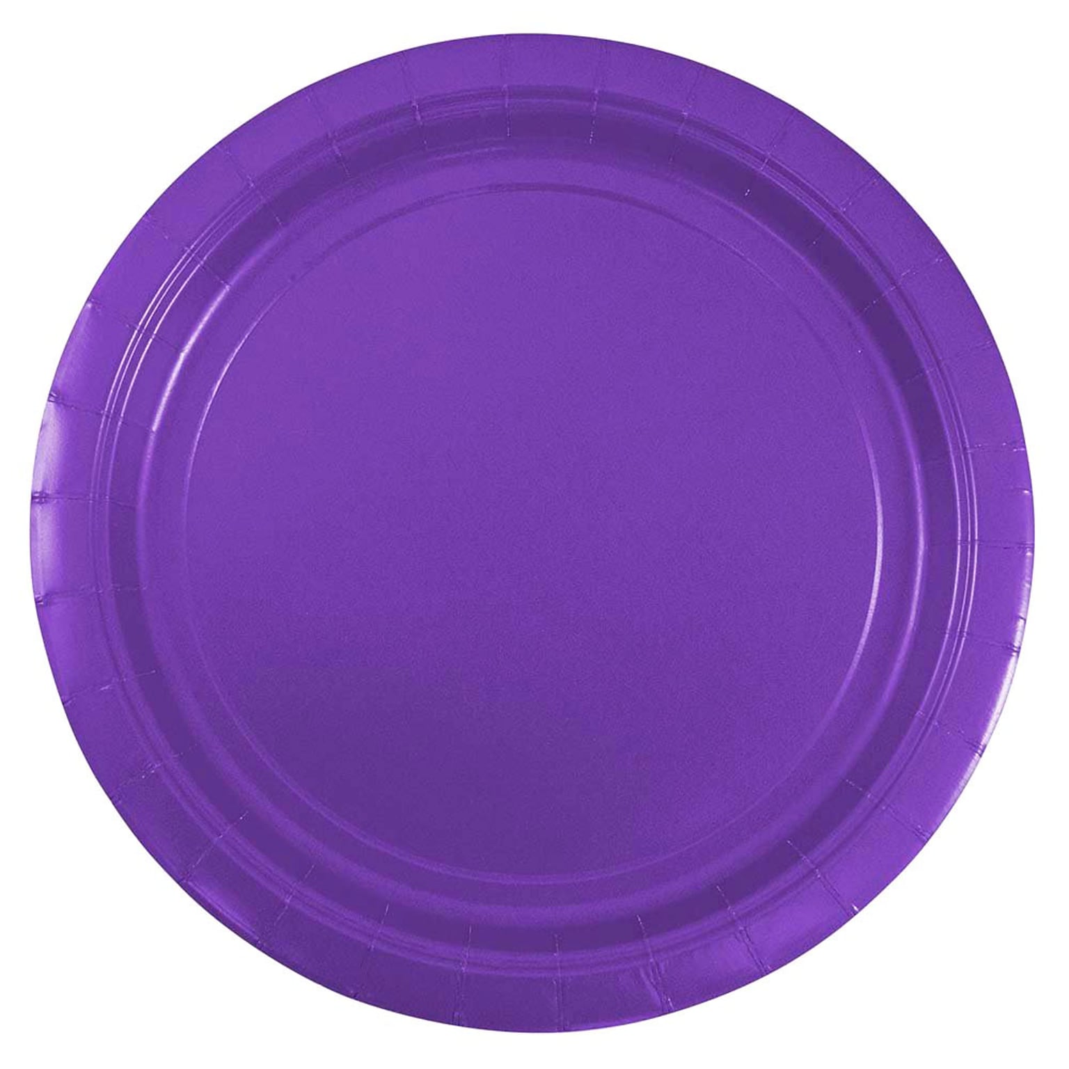 JAM PAPER Round Paper Party Plates, Medium, 9 Inch, Purple, 50/pack