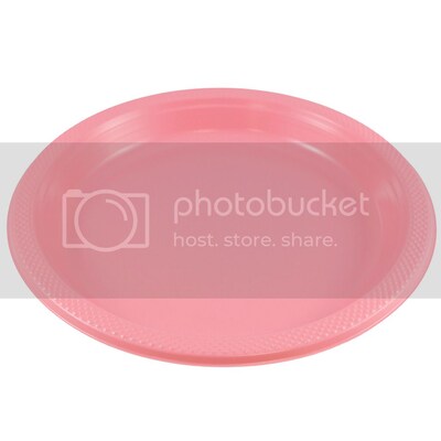 JAM Paper 10 1/4" Plastic Plates, Light Pink, 20 Plates/Pack (10255LPPI)