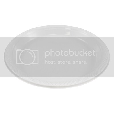 JAM Paper 10 1/4" Plastic Plates, White, 20 Plates/Pack (10255LPWH)
