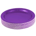 JAM PAPER Round Paper Party Plates, Small, 7 Inch, Purple, 50/pack