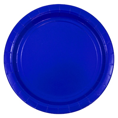 JAM Paper 9 Paper Plates, Royal Blue, 50/Pack (9255PPrb)