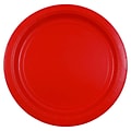 JAM PAPER Round Paper Party Plates, Medium, 9 Inch, Red, 50/pack
