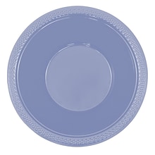 JAM PAPER Disposable Plastic Bowls, Small, 12 oz (7 Inch Diameter), Baby Blue, 20/pack