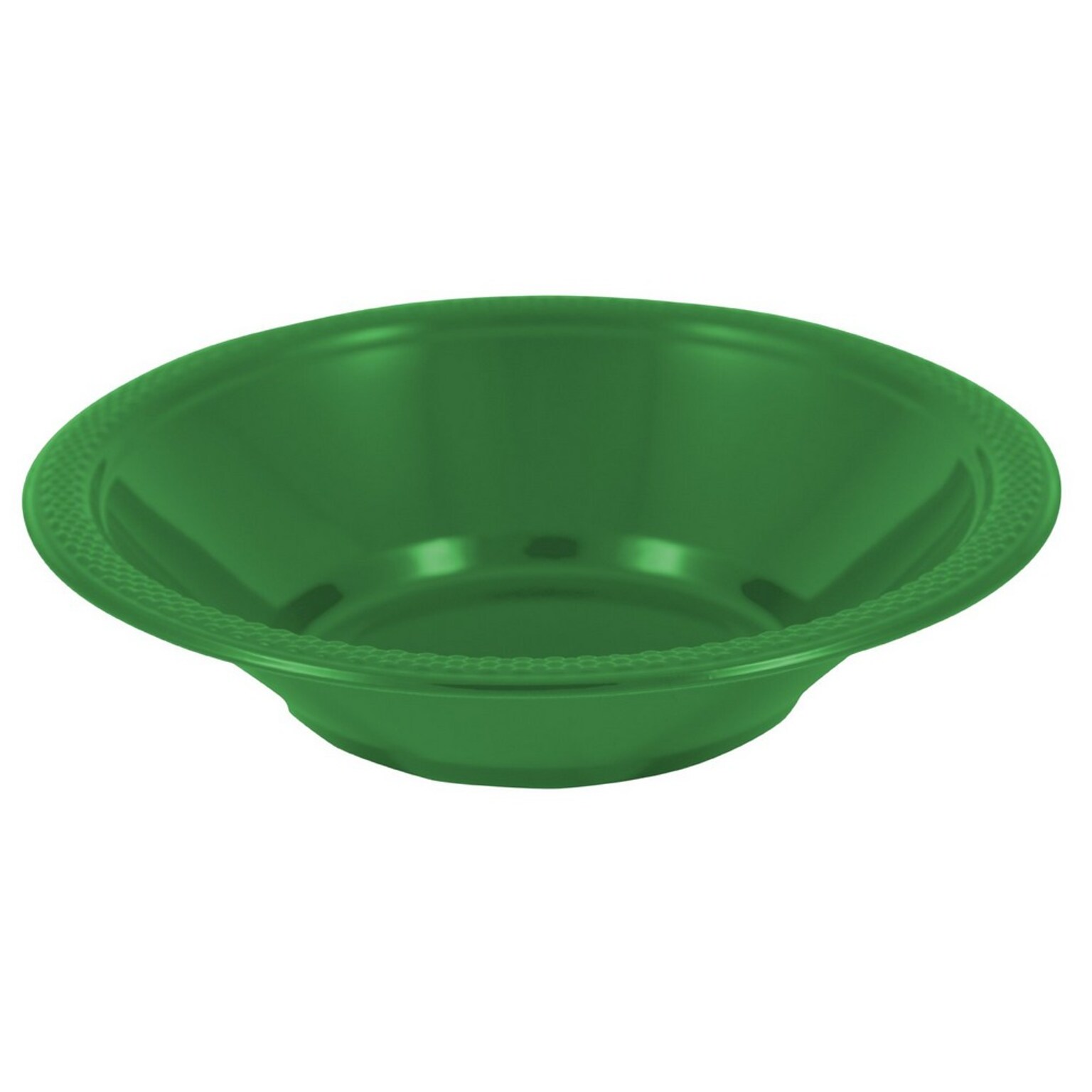 JAM PAPER Disposable Plastic Bowls, Small, 12 oz (7 Inch Diameter), Green, 20/pack