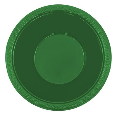 JAM PAPER Disposable Plastic Bowls, Small, 12 oz (7 Inch Diameter), Green, 20/pack